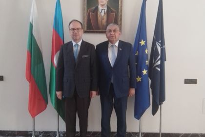 Посланик Руслан Стоянов се срещна с Милли Меджлиса - народен представител и председател на Групата за приятелство между парламентите на България и Азербайджан
